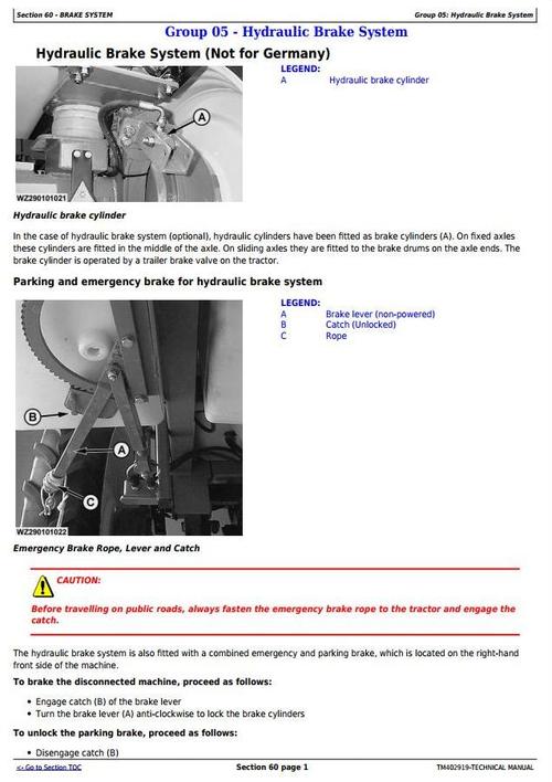 Product picture John Deere 724, 732, 740, 724i, 732i, 740i Trailed Crop Sprayers Technical Service Manual (TM402919)